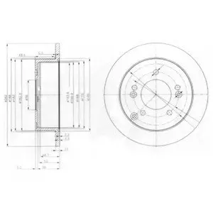 Тормозной диск Delphi BG3799