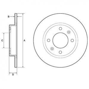 Тормозной диск Delphi BG2572