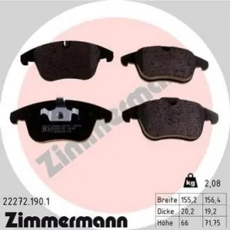 Передние Jaguar XE 2.0, 2.0D 15- ZIMMERMANN 222721901