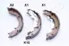 Комплект гальмівних колодок, стоянкова гальмівна система JAPANPARTS GFK18AF