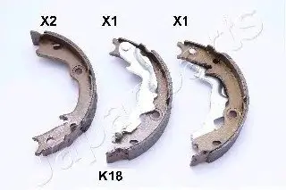 Комплект тормозных колодок, стояночная тормозная система JAPANPARTS GFK18AF