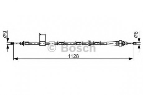 Трос, стояночная тормозная система BOSCH 1987482363 (фото 1)