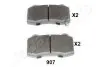 Комплект тормозных колодок, дисковый тормоз JAPANPARTS PP907AF