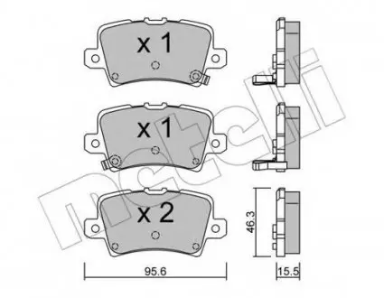 Комплект гальмівних колодок (дискових) 22-0729-0 Metelli 2207290