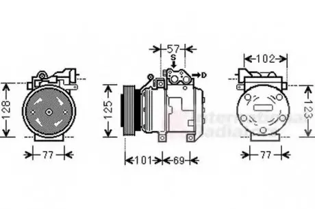 Компрессор, кондиционер Van Wezel 8200K208