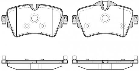 Комплект тормозных колодок, дисковый тормоз REMSA 159908