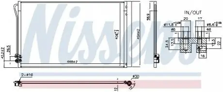 Интеркулер MERCEDES V (W447), VITO MIXTO (W447), VITO TOURER (W447), VITO (W447) 1.6D/2.1D 03.14- NISSENS 941054