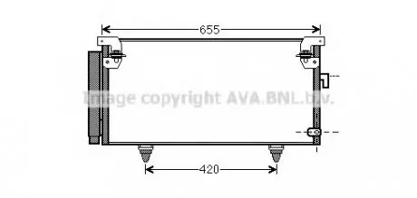 Конденсор кондиціонера LEGACY4/OUTBACK ALL 03- (AVA) AVA COOLING SUA5073D
