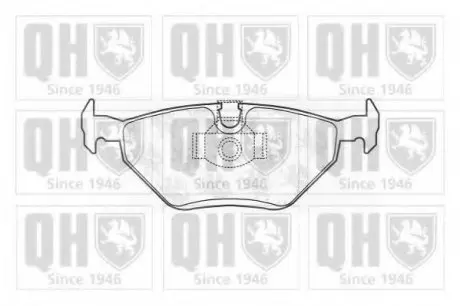 Комплект гальмівних колодок, дискове гальмо QH QUINTON HAZELL BP927