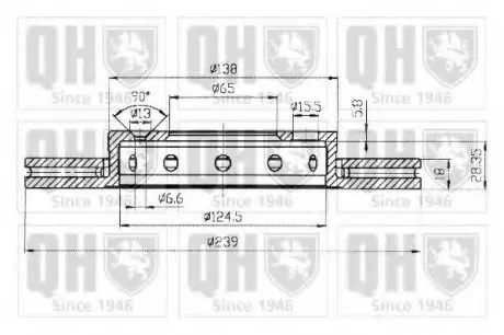 Тормозные диски QH QUINTON HAZELL BDC5282