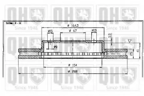 Тормозной диск QUINTON HAZELL BDC4539