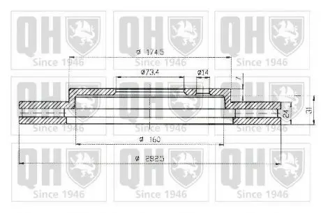Тормозные диски QH QUINTON HAZELL BDC5145