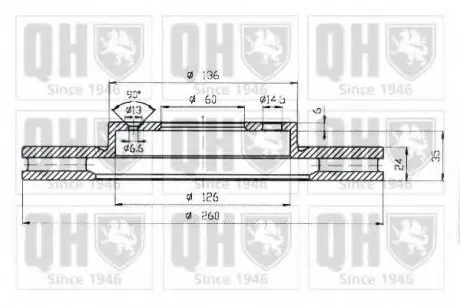 Тормозные диски QH QUINTON HAZELL BDC5219