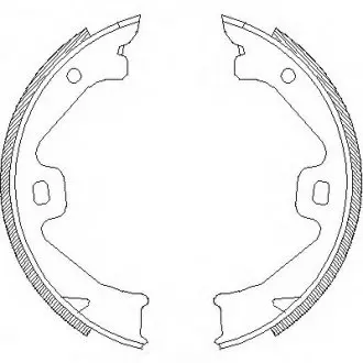 Комплект гальмівних колодок, стоянкова гальмівна система REMSA 470400