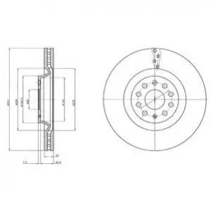 Тормозной диск Delphi BG9109C