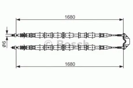 Трос, стоянкова гальмівна система BOSCH 1987482107