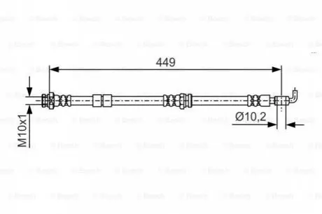 Шланг тормозной MAZDA CX-7 2.3 MZR DISI BOSCH 1987481722