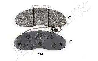 Комплект тормозных колодок, дисковый тормоз JAPANPARTS PA196AF