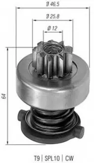 Провідна шестерня стартер MAGNETI MARELLI 940113020122 (фото 1)