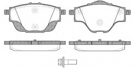 Комплект тормозных колодок, дисковый тормоз ROADHOUSE 2155700 (фото 1)