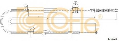 Трос ручного гальма COFLE 171228