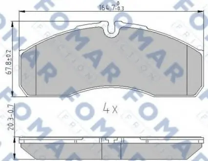 Колодки тормозные дисковые FO 933581 FOMAR FO933581