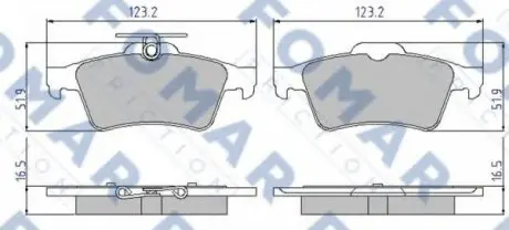 Колодки тормозные дисковые FO 926381 FOMAR FO926381