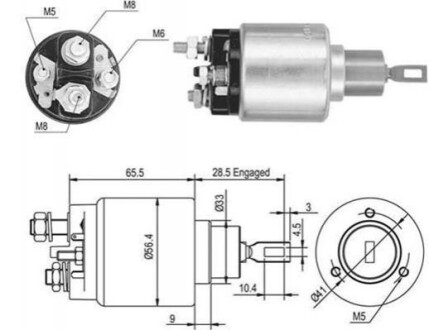 Реле втягивающее AUDI 5000 (Diesel) MAGNETI MARELLI AME0048