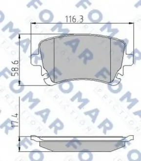 Колодки тормозные дисковые FO 815281 FOMAR FO815281