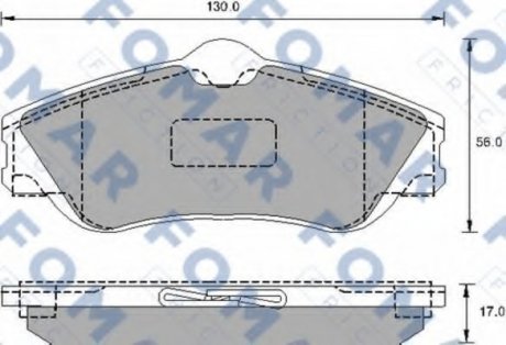 Колодки гальмівні дискові FO 905481 FOMAR FO905481