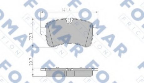 Колодки гальмівні дискові (комплект 4 шт) FO 925581 FOMAR FO925581