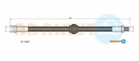 CITROEN Торм.шланг передн.BX -93 ADRIAUTO 071207