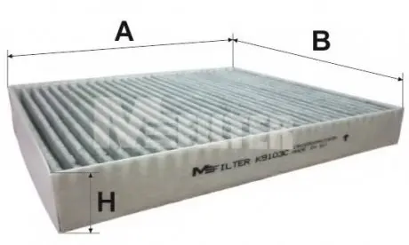 Фильтр, воздух во внутренном пространстве MFILTER M-FILTER K9103C