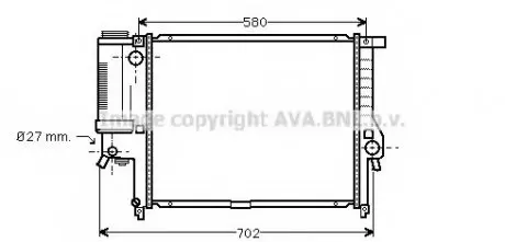 Радіатор, Система охолодження двигуна AVA AVA COOLING BW2140