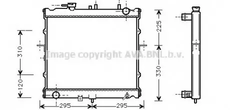 Радиатор, охлаждение двигателя AVA QUALITY COOLING AVA COOLING KAA2022