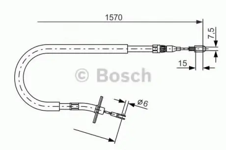 Трос, стоянкова гальмівна система BOSCH 1987477860
