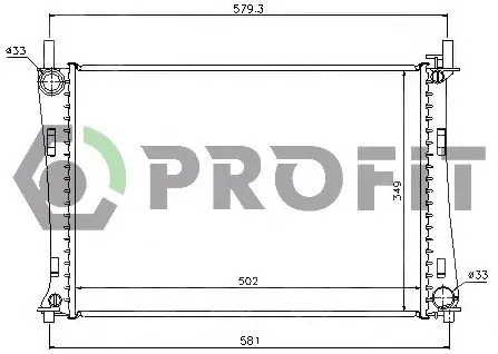 Радіатор охолоджування PR 2562A3 PROFIT PR2562A3