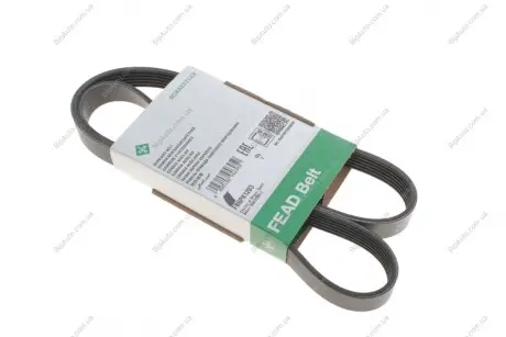 Ремінь генератора Renault Scenic 1.6 16V/Bifuel 79/81kw 09-, K4M 866 FB 6PK1203 INA FB6PK1203