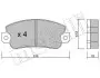 Комплект гальмівних колодок, дискове гальмо METELLI 2200330