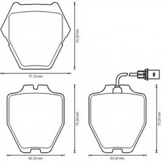 Комплект тормозных колодок, дисковый тормоз Jurid 573208J (фото 1)