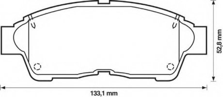 Комплект тормозных колодок, дисковый тормоз Jurid 572333J (фото 1)