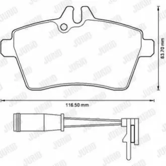 Гальмівні колодки передні Mercedes A-Class (W169), B-Class (W245) (2004->) Jurid 573265J