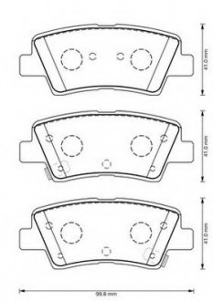 Комплект тормозных колодок, дисковый тормоз Jurid 573369JC (фото 1)
