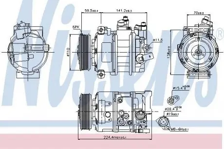 Компрессор, кондиционер NISSENS 890337