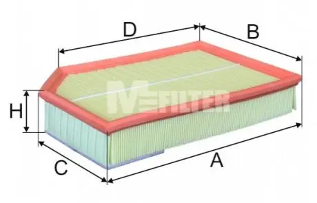 Воздушный фильтр MFILTER M-FILTER K738