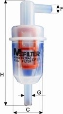 Топливный фильтр M-FILTER DF11 (фото 1)