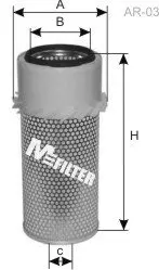 Воздушный фильтр MFILTER M-FILTER A863