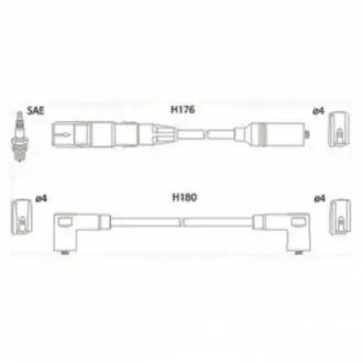 Комплект проводов зажигания HITACHI 134766