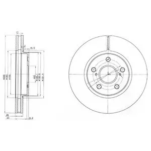 Тормозной диск Delphi BG3735