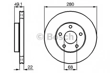 Тормозной диск BOSCH 0986478833